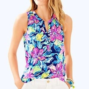 Lilly Pulitzer Essie tank, Capri Soleil, L